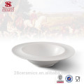 Utensílios de mesa por atacado da porcelana, bacia branca do macarronete cerâmico